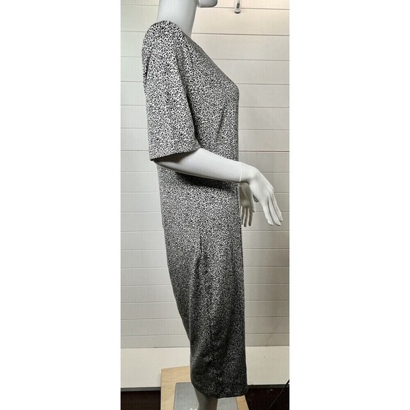 Ann Taylor LOFT Leopard Print Dress 10 Tall Sheath Animal Print NWOT Mob Wife - Picture 7 of 11